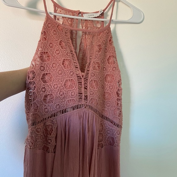 Lush Blush Button Neck mini dress - Picture 4 of 5